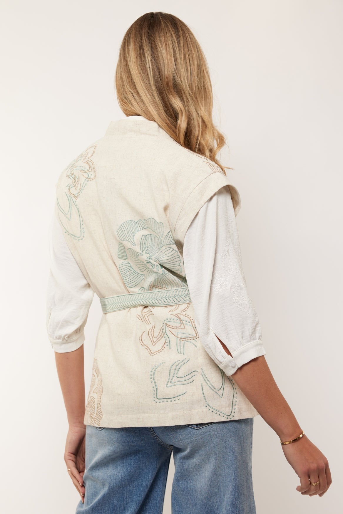 Corey vest | Sand/Green Mint