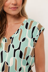 Zada top | Green Mint/Sahara