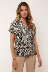 Julietta top | Black/Sand