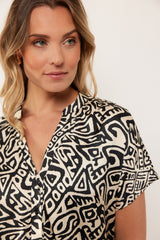 Julietta top | Black/Sand