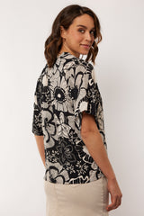 Giselle top | Black/Sand