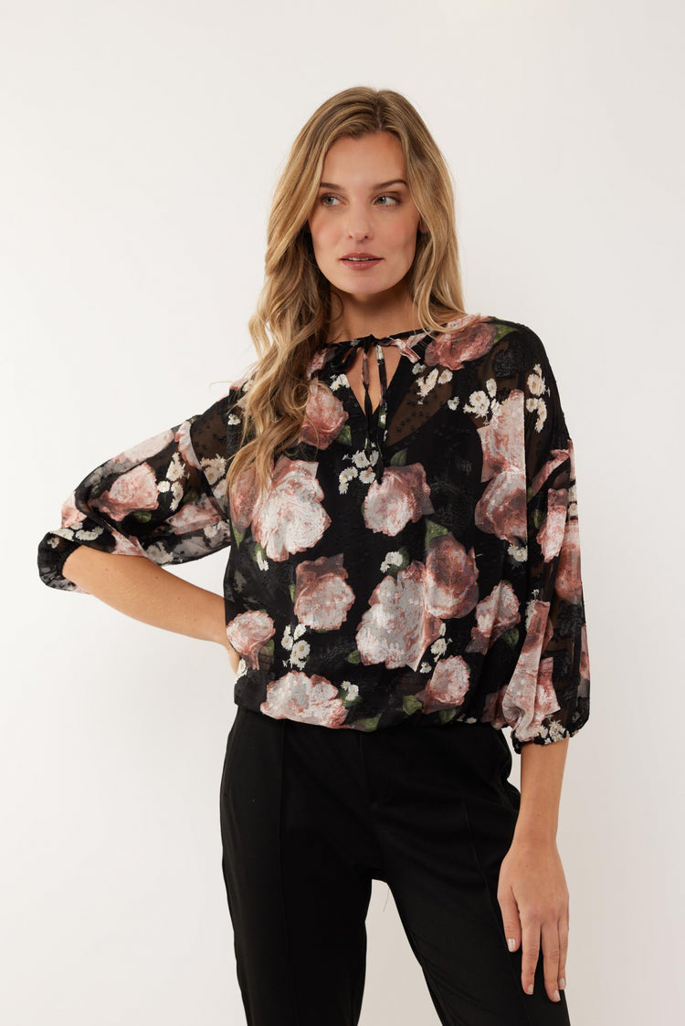 Payton top | Black/Color Mix