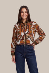 Iseult Bluse | Dark Earth/Color Mix