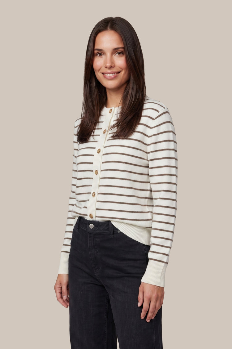 Eibhlín trui | Wool White/Dark Earth