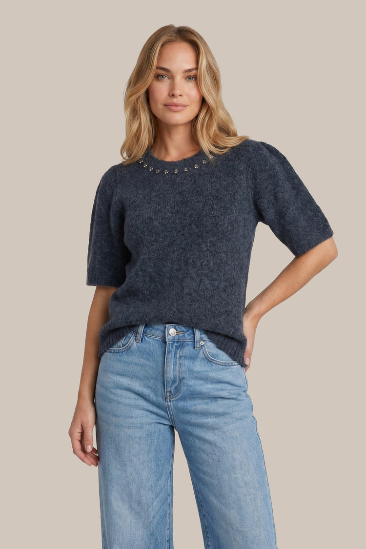 Eiléan trui | Dark Jeans Blue