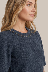 Eiléan trui | Dark Jeans Blue