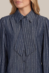 Fionn Bluse | Denim Hellgrau