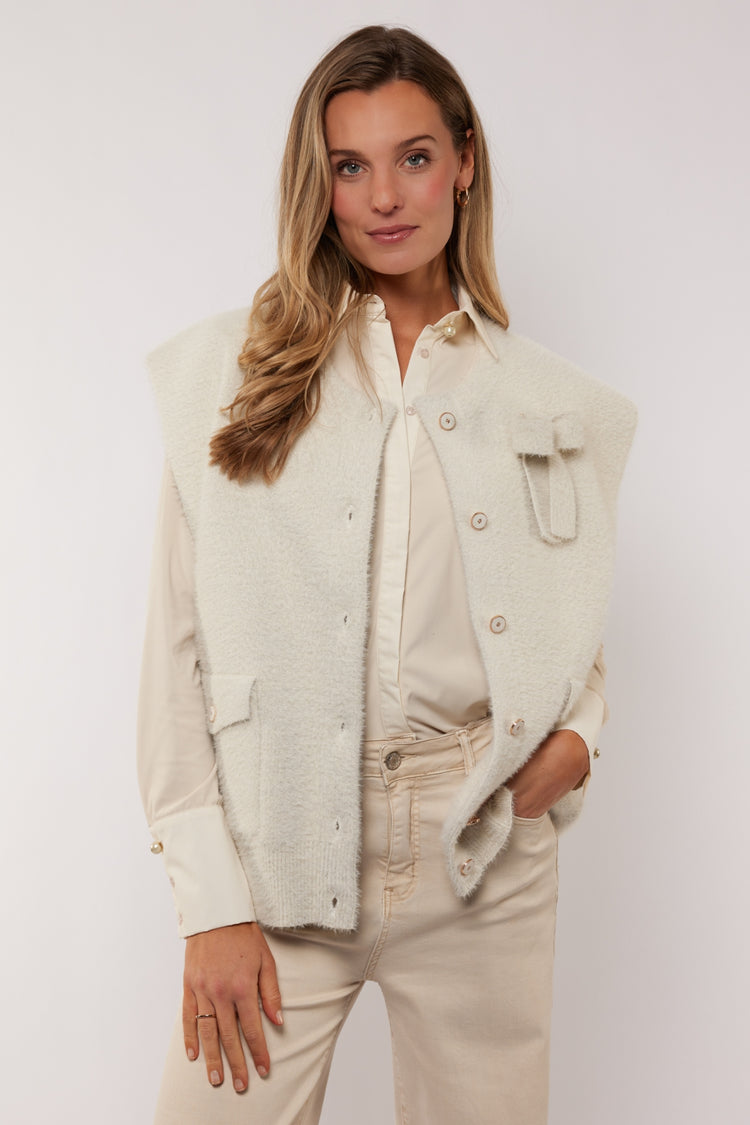 Kallie gilet | Wool White