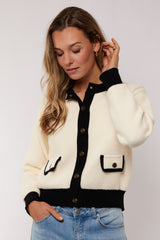 Maisy Jacke | Wolle Weiß/Schwarz