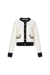 Maisy Jacke | Wolle Weiß/Schwarz