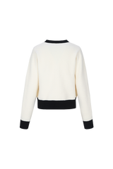 Maisy Jacke | Wolle Weiß/Schwarz