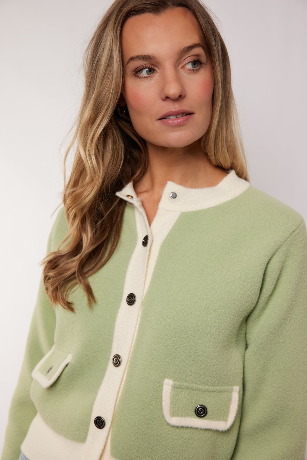 Maisy jacket | Light Moss/Wool White