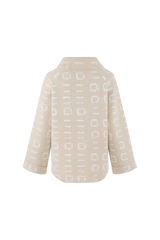Sana Jacke | Sand/Wolle Weiß
