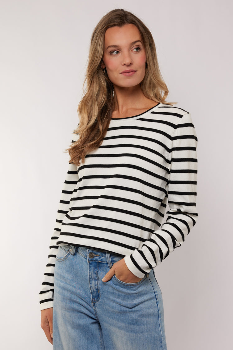 Alianna top | Wool White/Black