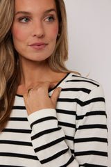 Alianna top | Wool White/Black