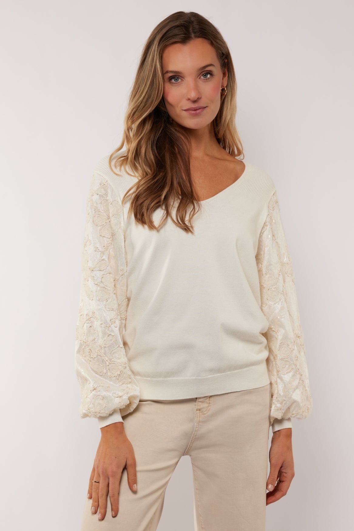 Raquelle trui | Wool White