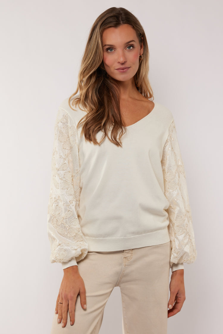 Raquelle trui | Wool White