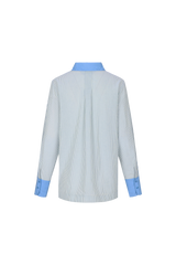 Lucille blouse | Offwhite/Celestial Blue
