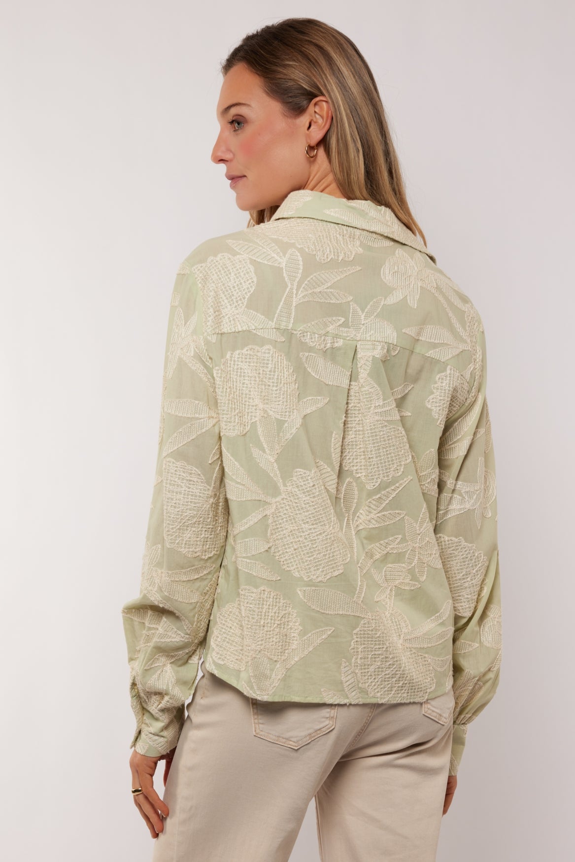 Kimberly blouse | Light Moss/Sand