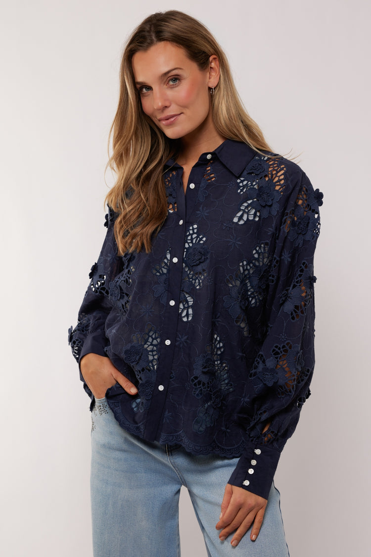 Alora blouse | Dark Sapphire