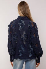 Alora blouse | Dark Sapphire