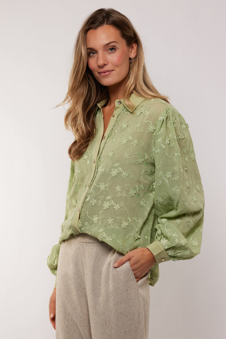 Julieta blouse | Light Moss
