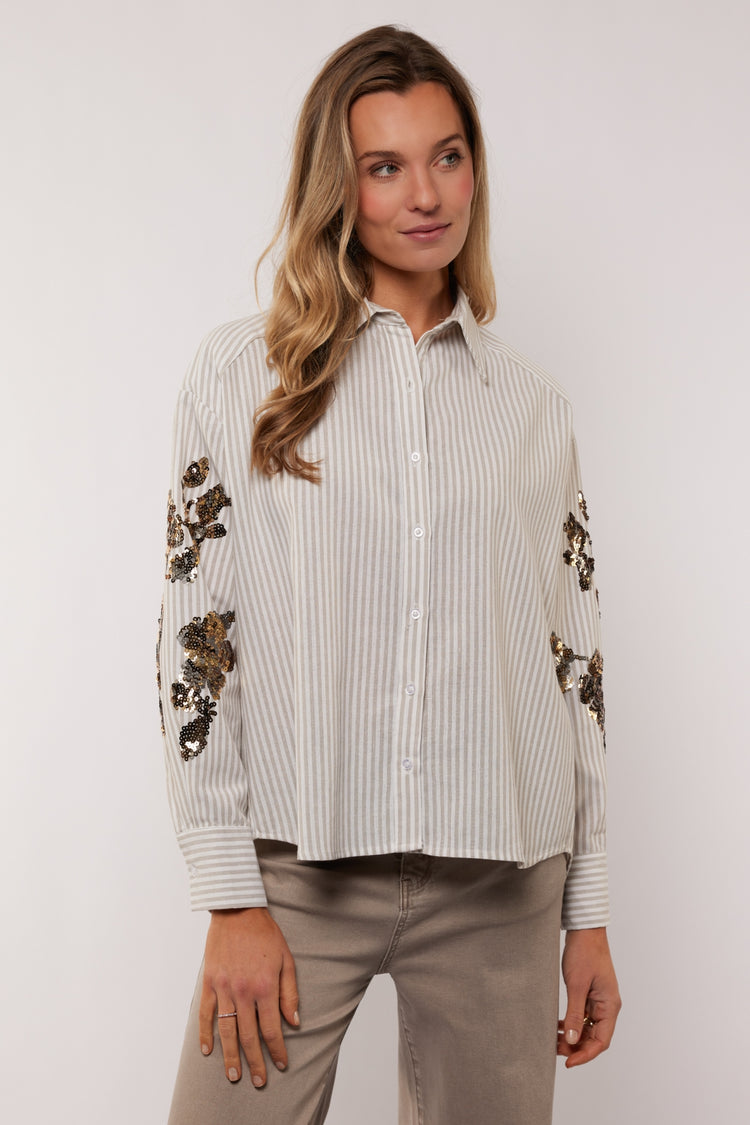 Rory blouse | Offwhite/Sahara