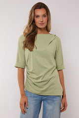 Romina top | Light Moss