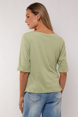 Romina top | Light Moss