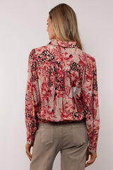 Hana Bluse | Mineralrot/Mondgestein