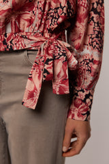 Hana Bluse | Mineralrot/Mondgestein