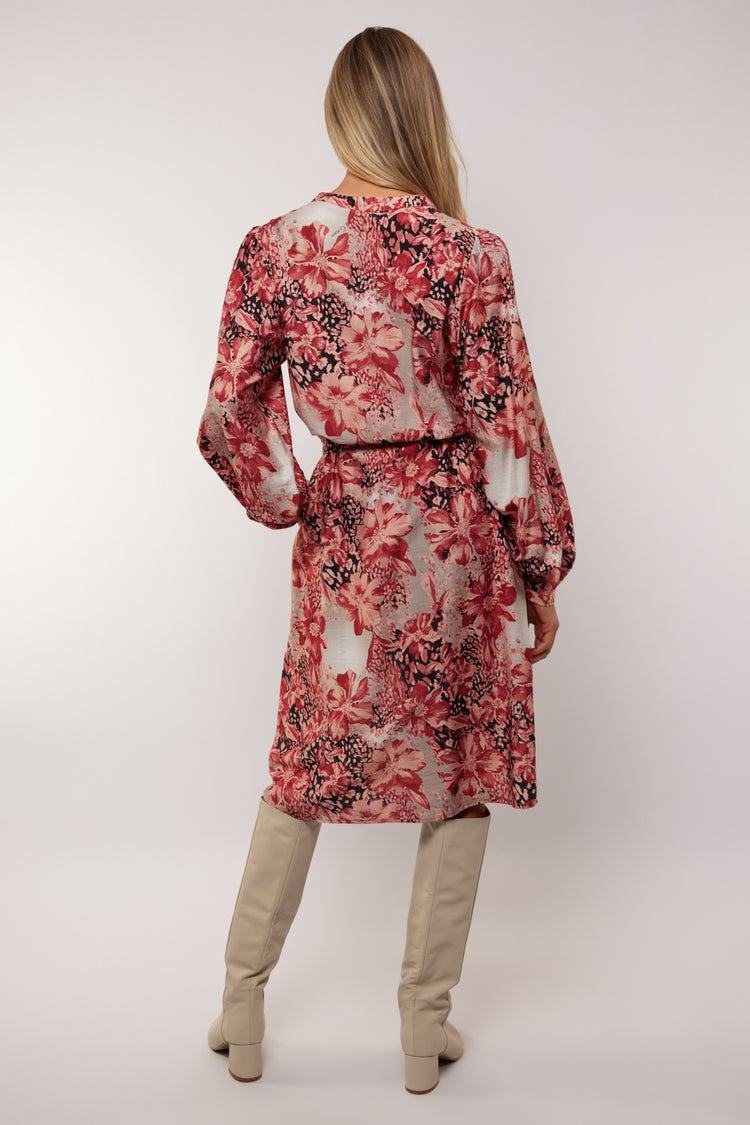 Estella dress | Mineral Red/Moon Rock