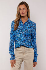 Jacqueline-Bluse | Sand/Himmlisches Blau