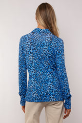 Jacqueline-Bluse | Sand/Himmlisches Blau