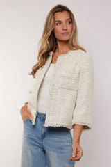 Aubree Jacke | Wolle Weiß