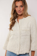 Aubree Jacke | Wolle Weiß
