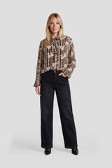Teya blouse | Black/Sand