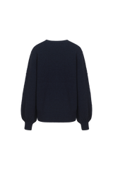 Maris gebreide top | PU Dark Blue