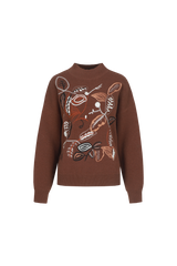 Poet gebreide top | Cappuccino