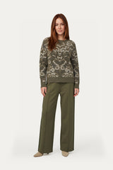 Kit-Pullover | Cosy Green/Black