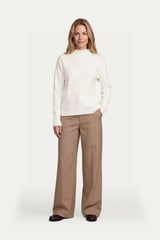 Willaine gebreide top | Wool White