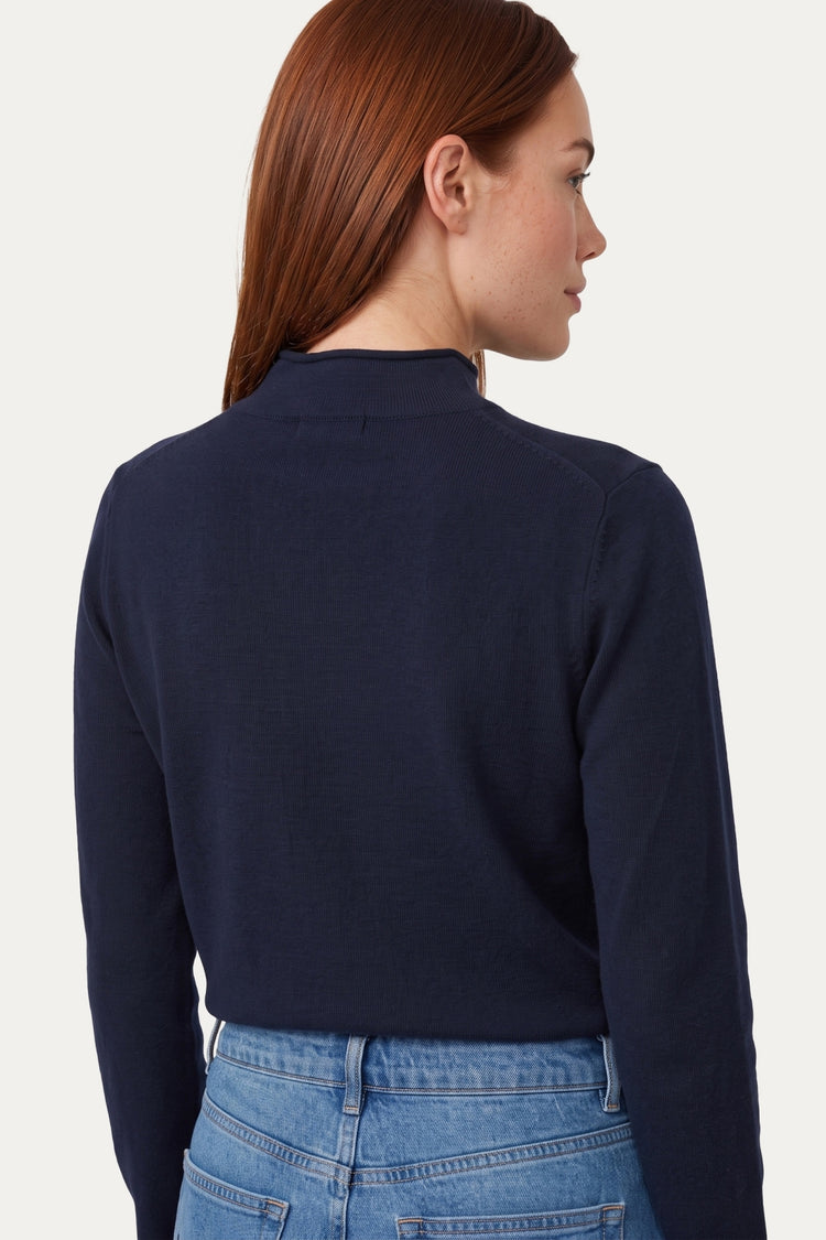 Willaine knitted top | PU Dark Blue