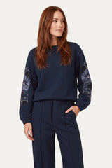 Nerissa Top | PU Dunkelblau