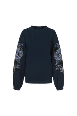 Nerissa top | PU Dark Blue