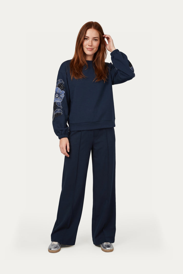 Cosima trousers | PU Dark Blue