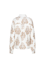Florine blouse | Offwhite/Brown Sugar