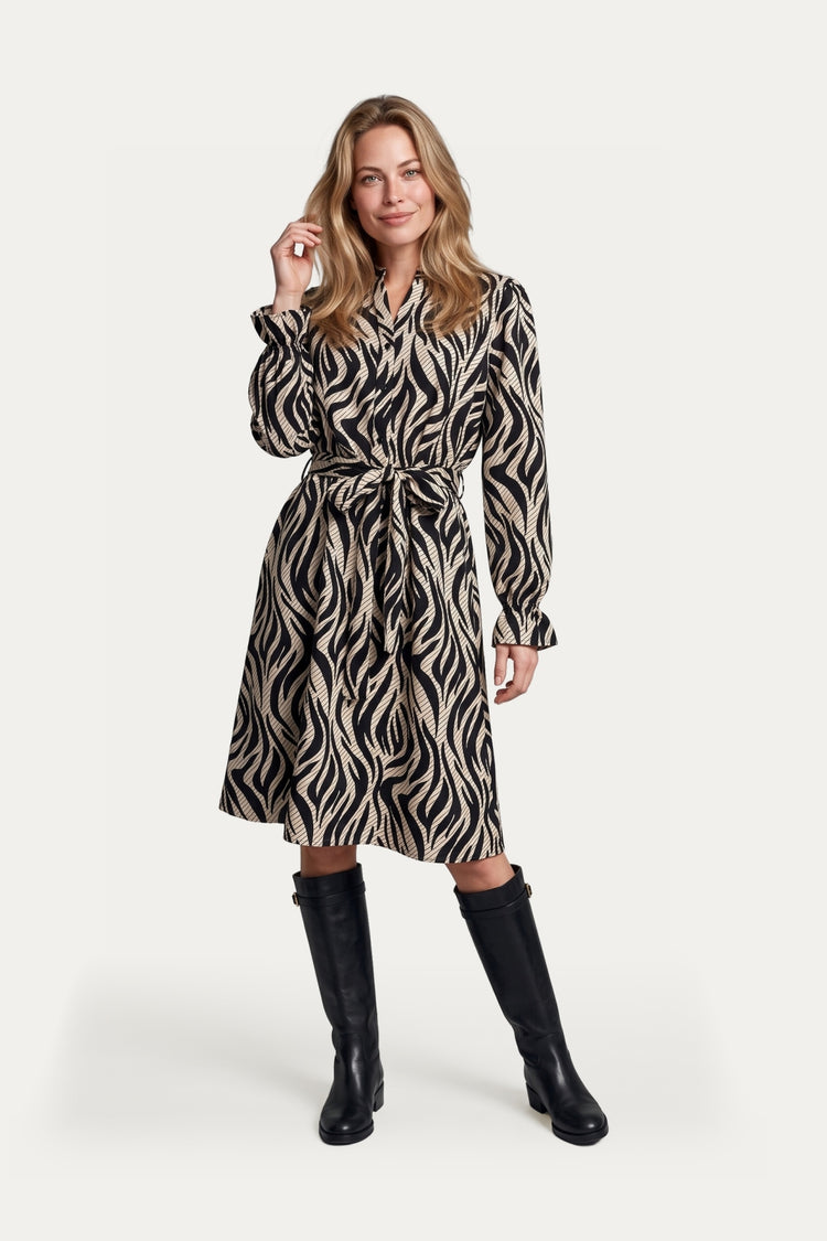 Sedona jurk | Sand/Black
