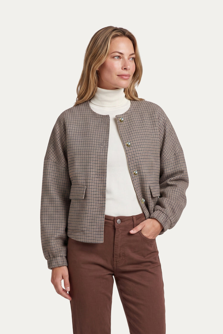 Seraphina jacket | Brown Sugar/Black