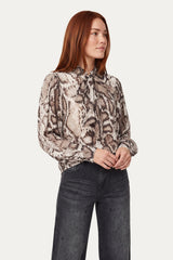 Jessamine Bluse | Sand/Schwarz