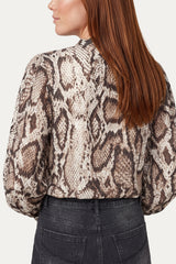 Jessamine Bluse | Sand/Schwarz